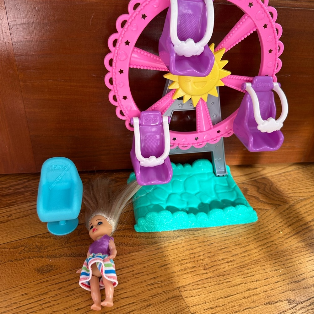 Mattel Barbie Chelsea Doll Ferris Wheel Playset lot